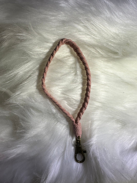 Pink wrist lanyard