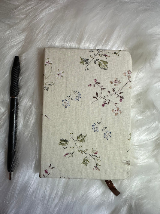 (S) Beige Flowers notebook