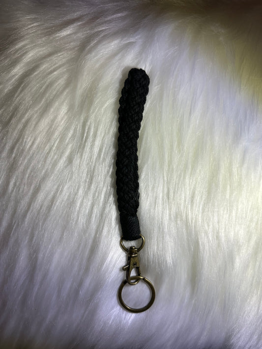 Black wrist lanyard